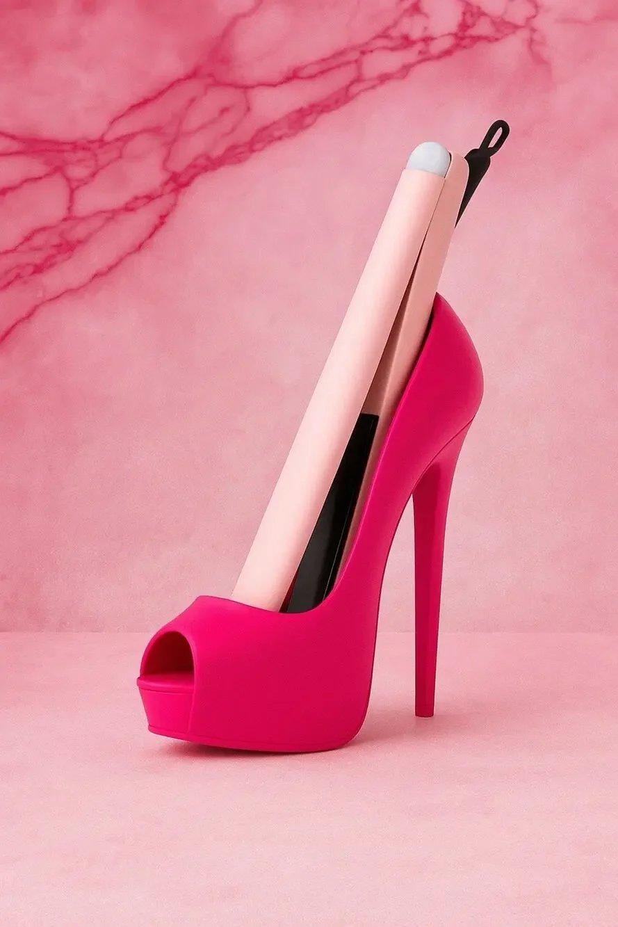 Royale Pink Flat Iron 1.25in Set With Cinderella Heat Resistant Ceramic 450°F